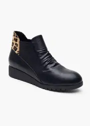 [Taking Shape] Taking Shape Flexible Wedge Ankle Boot Size 39 in Black / Leopard - Women's Shoes Black / Leopard