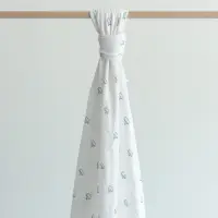在飛比找momo購物網優惠-【BabyBites 鯊魚咬一口】西班牙製純棉圖騰包巾(折紙