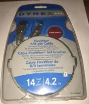 Dynex FireWire 6/4-pin Cable 14 Feet----BRAND NEW IN PACKAGE
