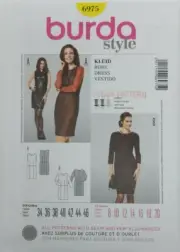 Burda 6975 Misses Fitted Dress Sewing Pattern Sizes plus 8-20