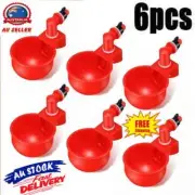 6x Automatic Chicken Water Cup Waterer Poultry Drinking Bowl Feeder Drinker ToQT
