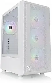 Thermaltake S200 Plus ARGB TG Mid Tower Case Snow Edition, CA-1X2-00M6WN-01