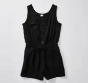 Girls size 10 BLACK linen blend playsuit jumpsuit jump play suit Target NEW 6008