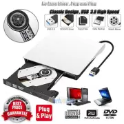 External USB 3.0 DVD CD Writer Slim Drive Burner Reader Player For HP PC Laptop