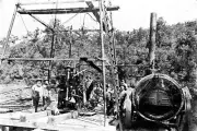 Drill & Cornish Boiler Ballarat Victoria ca 1875 OLD PHOTO