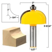 3/4" Radius Cove Edge Forming Router Bit - 1/2" Shank - Yonico 13950