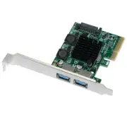 USB 3.1 PCI Express Card 2-Ports Superspeed 10Gbps Raiser Adapter PCI-E 3.0 X4