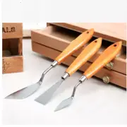 Artist Palette Knife Spatula Tool 3pc Set Oil Acrylic Painting Supplies Scrapper