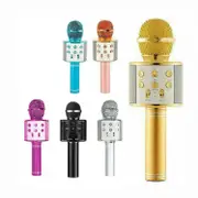 Wireless Bluetooth Karaoke Microphone Speaker Handheld Mic USB Player KTV