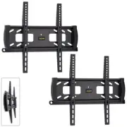 2 Pcs TV Wall Mount 32" 36 40 42" 46 50 55" Anti Theft Bracket Low Profile VESA