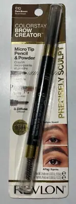 Revlon Colorstay Brow Creator Micro Pencil & Powder Brush #610 Dark Brown