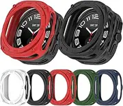 [5-Pack]Compatible with Samsung Galaxy Watch 7 Ultra Case, 47mm Armor Skeleton Smart Watch Replacement Cases, Bumper Hollow Screen Protector for Galaxy Watch 7 Ultra
