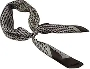 [Zasel] Womens Brown & Champagne Circle Silk Feel Soft Neck Scarf Brown, Champagne, Navy, Light Brown Scarves