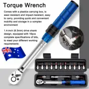 16x 2-24Nm Bicycle Bike Torque Wrench AllenKeys Repair Tool Socket Set Kit 1/4