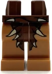 Lego New Minifig Reddish Brown Pants Medium Nougat Legs White Spikes Part
