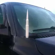 Anti-Theft Gloss White Billet Bullet Stubby Short 9" Antenna For Jeep (for: Jeep)