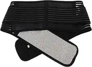Baluue Magnetic Waist Belt Scratcher Magnets Pads Device Grip Support Belt Oblique Hand Massager Heating Waist Belt Magnetic Back Brace Belts Back Stretcher Machine Pull Gear Stick Black