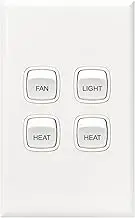 HPM Excel 10A 4-Gang Switch, White