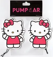 PumpCar 2 pieces double-sided hanging cartoon cherry-scented funny car air freshener Cool kitty22 hanging for rearview mirror Car Interior Accessories Gifts