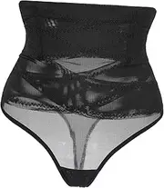 [MOBUTOFU] High Waist Shaping Underwear for Seamless Underwear Girdles for Women Tummy Control Women High Waist Tummy Control Thong Black Nylon