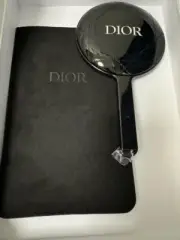 【SET】 Christian Dior BIG hand mirror & velvet case logo Novelty gift JAPAN BLACK