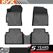 3pcs Car Floor Mats Liners for 2021-2023 Hyundai Elantra Black Rubber Protection (for: Hyundai)