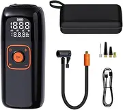 Tire I ator Portable Air Compressor 150PSI/10.3Bar 6000mAh Air Pump for Car Tires with Digital Tire Pressure Gauge/Light Tire Pump for Car cycle ycle Ball with Storage Bag