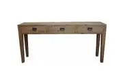 MF Solid Oak Timber 3 Drawer Hall Table