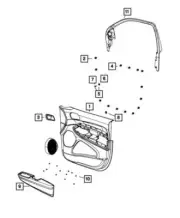 Genuine Mopar Front Door Trim Armrest Left 5LZ89HL1AA