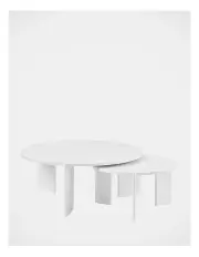[Cooper & Co] Taupo Straight Legs Coffee Tables Set of 2 in White