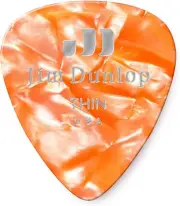 Dunlop Geniune Celluloid Classics Picks (12 Pack, Thin, Orange Pearl)