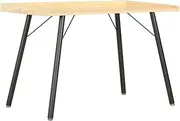 Oak Desk for Home Office: Black & 90 cm Table, Computer Workstation Stand for Gaming, Adjustable Height Desks