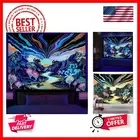 Blacklight Forest Mountain Tapestry - UV Reactive Retro Landscape Wall Art - ...