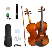 4/4Handmade 4string Violin Kit for Student Beginner with Bow Case Accessories