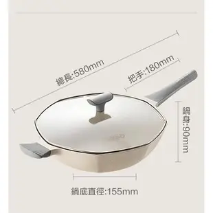 ASD愛仕達 麥飯石八角不沾炒鍋 32cm 含鍋蓋 鋁合金 炒鍋 鍋 鍋子 鍋具