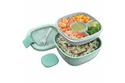 Bentgo Salad Bowl To Go Stackable Lunch Dressing Container All-In-One- Aqua