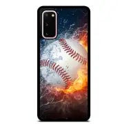 Baseball Fire & Ice Case Cover For Samsung Galaxy S23 S22 Plus Ultra S21+ S20