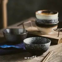 在飛比找蝦皮商城優惠-渥思【現貨】日式復古陶瓷飯碗 湯碗 小碗 丼飯碗 高腳碗 日