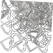 SEWACC 100pcs Heart-Shaped Metal Paper Clips for Organizing Documents Creative Office Supplies Adorable Heart Clips for Photos Notes and Scrapbooking