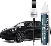 Touch up Paint for Tesla Model Y/3/X/S, Car Paint Pen Scratch Repair Two-In-One Touch Up Paint, Premium Car Scratch Remover for Deep Scratches 0.4 fl oz (Solid Black)