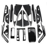Interior Cover Trim Refit Decor for Honda Civic 2016-19 Carbon Fiber Style 17Pcs