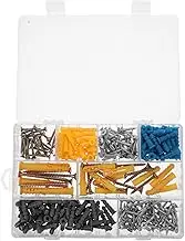 Anneome 270pcs Self-Tapping Screw Set Assortment Kit Expandable Wall Anchors Screws for Home Construction