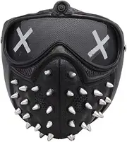 25 Expression Changing Watch Dogs Marcus Mask with Rivet, Light Up Punk Devil Cosplay Legion Wrench Ghost Death PVC Mask