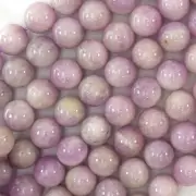 A grade 10mm natural lavender kunzite round beads 15.5" strand S2