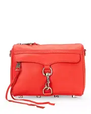 Rebecca Minkoff Mini MAC Hot Red Leather Crossbody Bag
