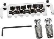 Kisangel 1 Set Electric Guitar Bridge Tailpiece Precision Saddle for Enhanced Tuning Stability and Resonance Easy Installation Bridge Accessory for Guitar Repairs