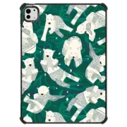 iPad Pro 11-inch (M4) iPad Impact Case arctic polar bears green