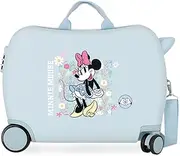 [Disney] Joumma Minnie Happy Children's Suitcase Blue 50 x 38 x 20 cm Rigid 1.8 kg Combination Lock Side ABS 1.8 kg 38L Hand Luggage, Blue, One Size, Children's Suitcase