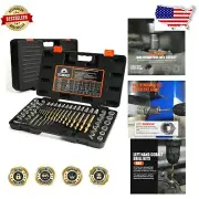 62-Piece Heavy Duty Screw Extractor Set with Left-Hand Drill and Portable Case