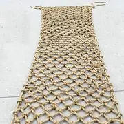 Natural Jute Mesh Rope Netting for Climbing Plants and Sports Bar Large Size Hemp Net for Container Ceiling and Plant Support (2Mx6M)